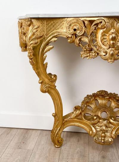 Pair of Napoleon III Rococo Style Consoles France circa 1860