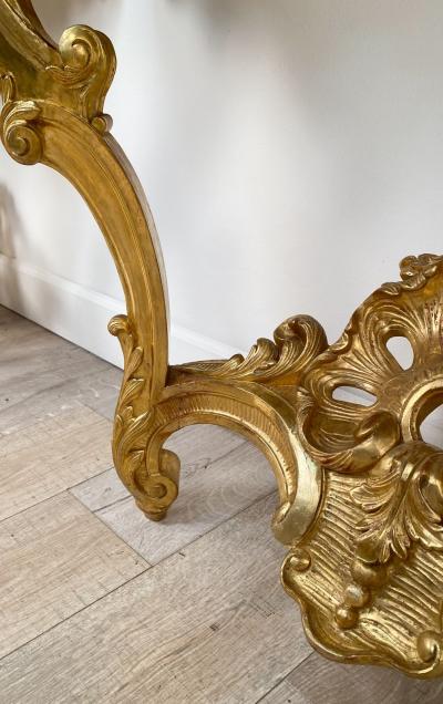 Pair of Napoleon III Rococo Style Consoles France circa 1860