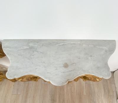 Pair of Napoleon III Rococo Style Consoles France circa 1860