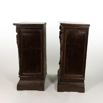 Pair of Narrow 18th Century Italian Walnut Buffets Italy circa 1780