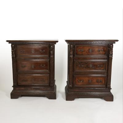 Pair of Narrow 18th Century Italian Walnut Buffets Italy circa 1780