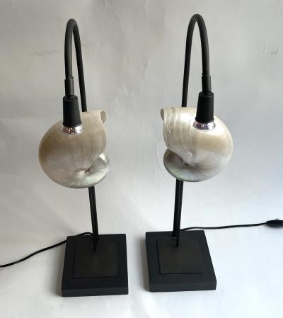 Pair of Nautilus Shell Table Lamps