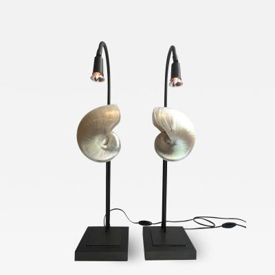 Pair of Nautilus Shell Table Lamps