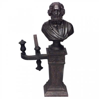 Pair of Neo Classic Homer and Virgil Andirons