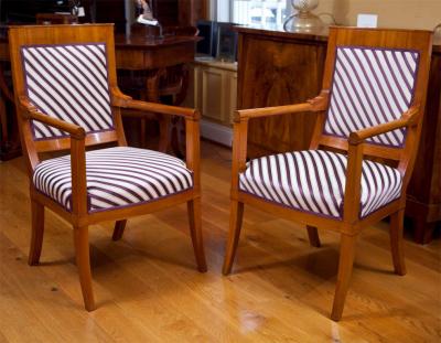 Pair of Neoclassic Fauteuils