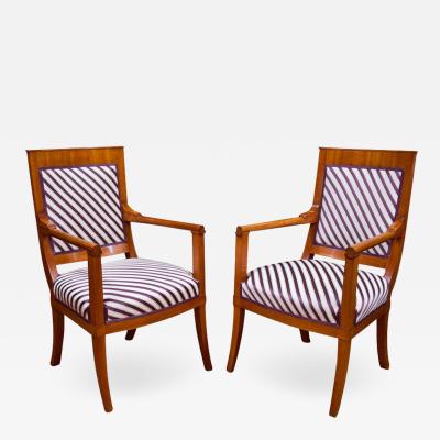 Pair of Neoclassic Fauteuils