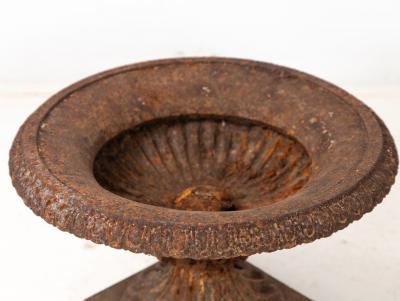 Pair of Neoclassical Cast Iron Urns French early 20th C 