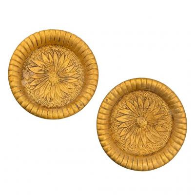 Pair of Neoclassical Dor Bronze Candleholders