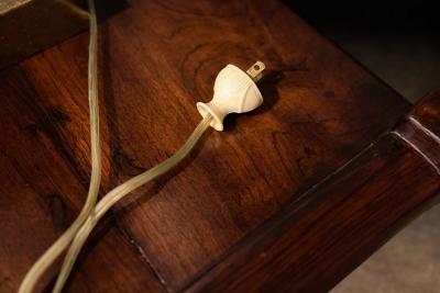 Pair of Neoclassical Revival Bronze Table Lamps with Sculptural Classical Bases