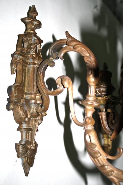 Pair of Neoclassical Revival Five candle Girandoles Astor Provenance