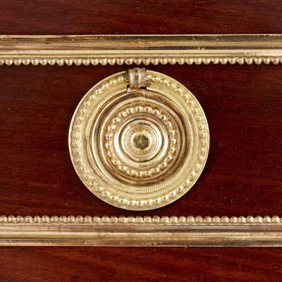 Pair of Neoclassical style gilt bronze mounted French consoles