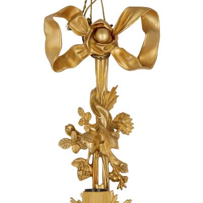 Pair of Neoclassical style gilt bronze sconces