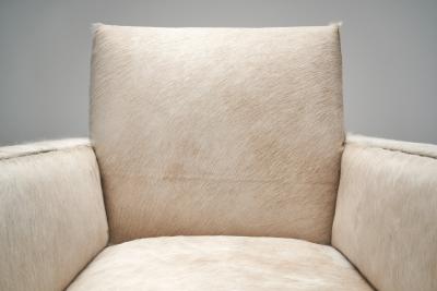 Pair of Norwegian Armchairs in Cowhide Norway ca 1930s