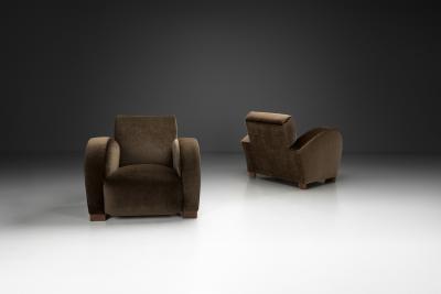 Pair of Norwegian Art Deco Armchairs Norway 1930s