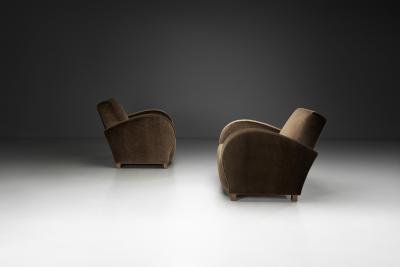 Pair of Norwegian Art Deco Armchairs Norway 1930s