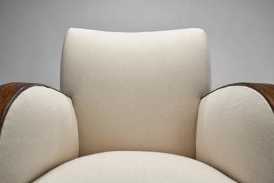 Pair of Oak Art Deco Armchairs Europe ca 1930s