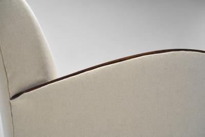 Pair of Oak Art Deco Armchairs Europe ca 1930s