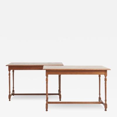 Pair of Oak Console Tables