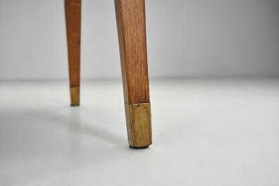 Pair of Oak and Ponyskin Side Chairs France ca 1930s