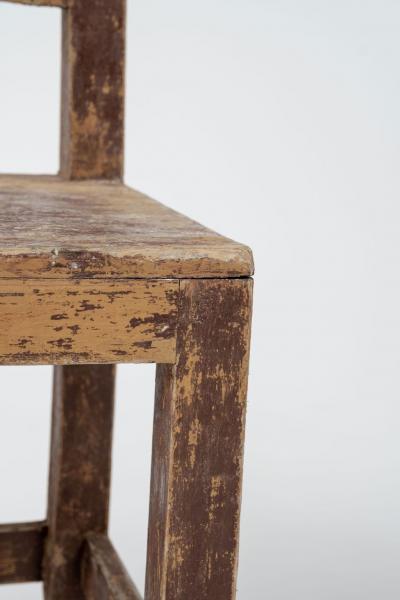 Pair of Ocher and Oxblood Red Painted Vernacular Swedish Chairs