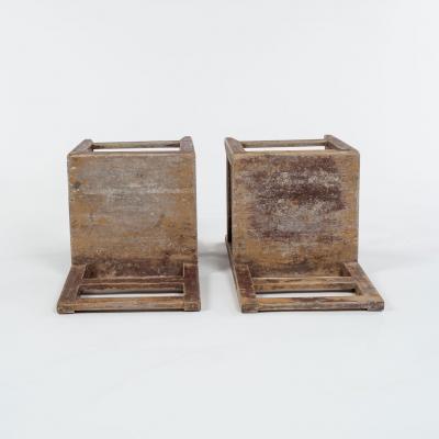 Pair of Ocher and Oxblood Red Painted Vernacular Swedish Chairs