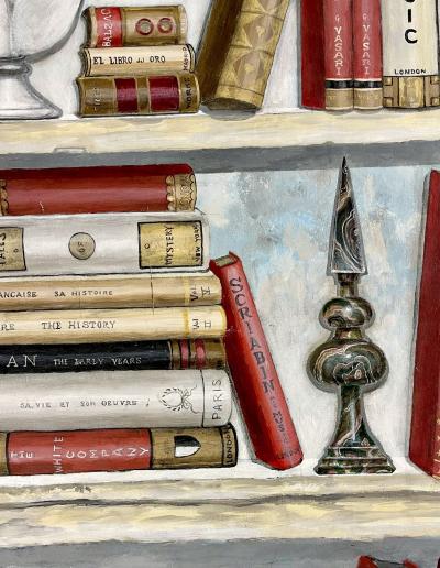 Pair of Oil on Canvas Standing Wall Decoration Gustavian Italian Style