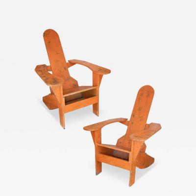 Pair of Orange Westport Chairs
