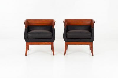 Pair of Orlando Diaz Azcuy Chalice Chairs 1985c 