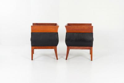 Pair of Orlando Diaz Azcuy Chalice Chairs 1985c 