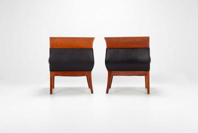 Pair of Orlando Diaz Azcuy Chalice Chairs 1985c 