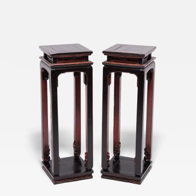 Pair of Ornate Qing Display Stands