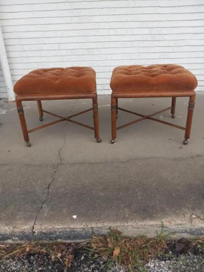 Pair of Ottoman by Hickory