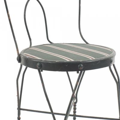 Pair of Outdoor Green Wire Chairs