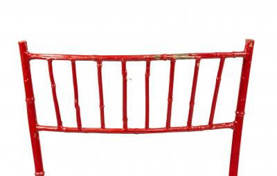 Pair of Outdoor Painted Iron Side Chairs