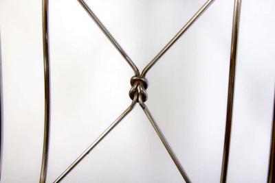 Pair of Outstanding Italian Steel and Brass Armchairs 1970s