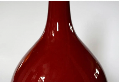 Pair of Oxblood Porcelain Lamps