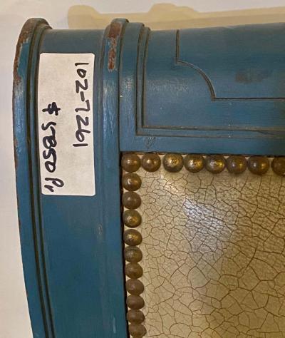 Pair of Paint and Parcel Gilt Twin Bed Frames by Maison Jansen