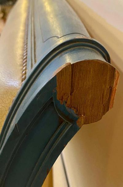 Pair of Paint and Parcel Gilt Twin Bed Frames by Maison Jansen