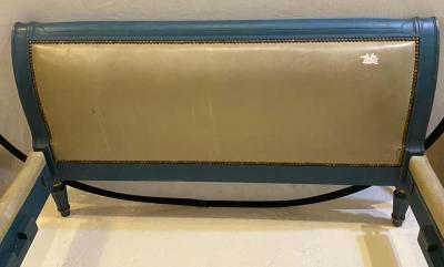 Pair of Paint and Parcel Gilt Twin Bed Frames by Maison Jansen