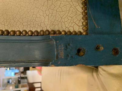 Pair of Paint and Parcel Gilt Twin Bed Frames by Maison Jansen