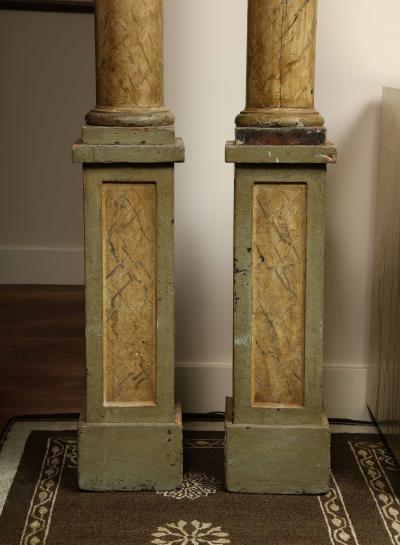 Pair of Painted Columns