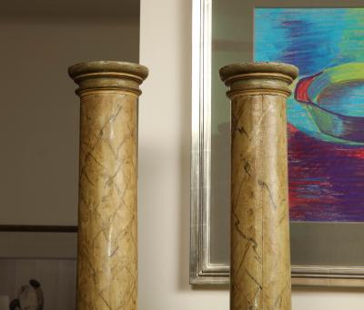 Pair of Painted Columns