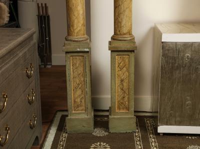 Pair of Painted Columns