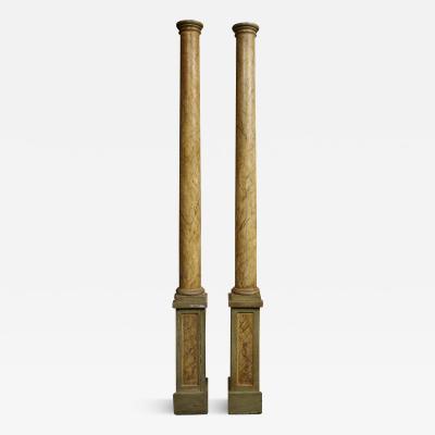 Pair of Painted Columns