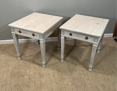 Pair of Painted Pine Bedside Tables