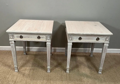 Pair of Painted Pine Bedside Tables