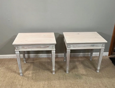Pair of Painted Pine Bedside Tables