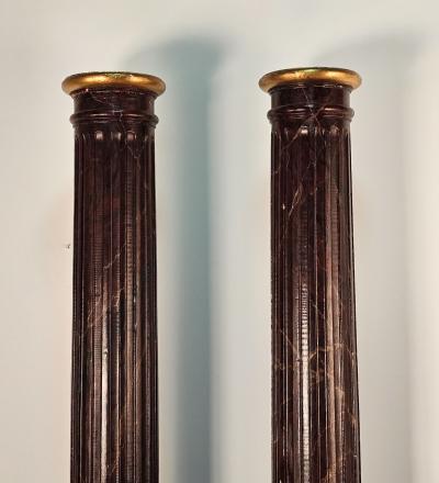 Pair of Painted Wooden Columns 1920s