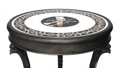 Pair of Pair French Empire Gueridon Marble Top Eagle Tables