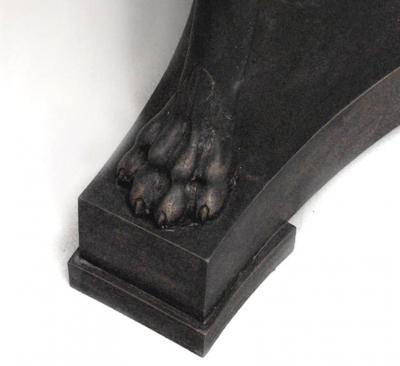 Pair of Pair French Empire Gueridon Marble Top Eagle Tables